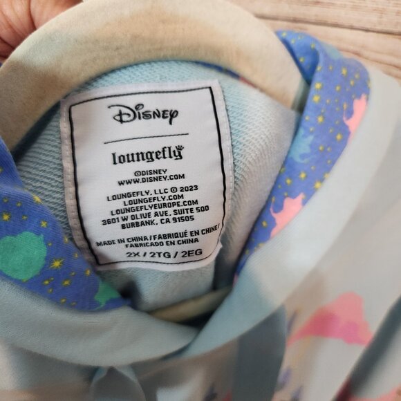 NWT Loungefly Disney Sweatshirt Adult 2X Sleeping Beauty Castle Fairies Hoodie - Picture 14 of 16